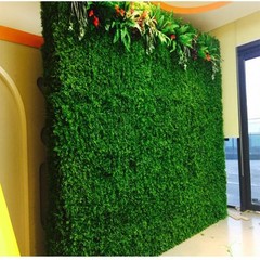 22 sq ft Artificial Faux Foliage Green Large Leaves 11 UV Protected Wall Mat