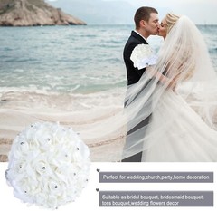 Ramo De Novia Flores Artificiales Decoracion Para Boda Matrimonio Accesorios NEW
