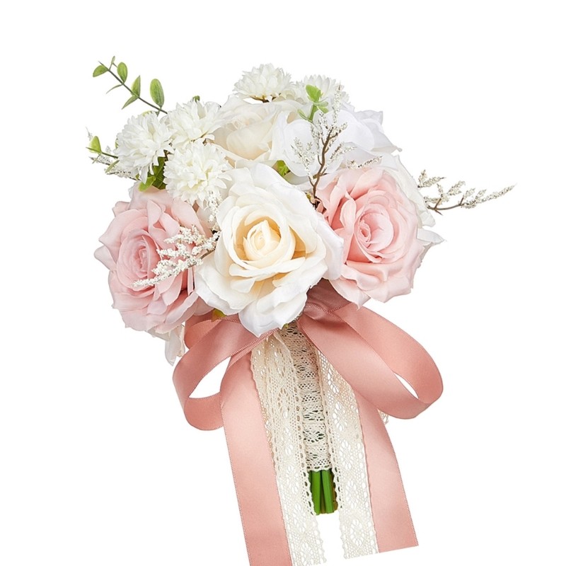 Artificial Flower Bride Bouquet Simulation Handheld Flower for Wedding Event