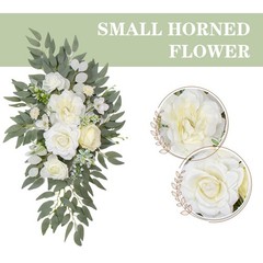 Elegant Wedding Arch Flowers Set of 2 | Artificial Floral Arrangements for Cerem