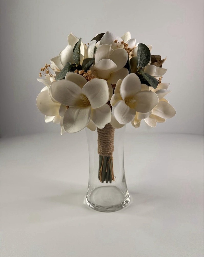 Faux Magnolia Bridal Bouquet Flowers – Wedding Flowers
