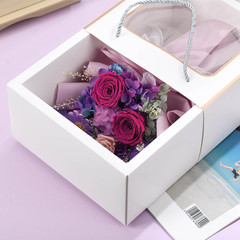Flowers for Delivery,Preserved Flowers Bouquets,Purple Rose Bouquets That Last 1