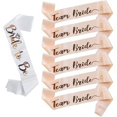 Rose Gold Bride To Be Satin Sash Bachelorette Hen Party Wedding Bridal Shower De