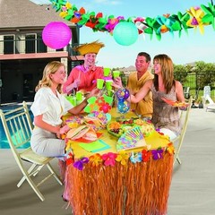Colorful Paper Flower Garland – Elevate Your Luau with 9 Feet of Paper