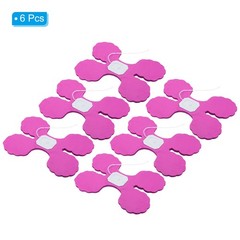 6Pcs 9.8ft Four-Leaf Paper Flower Garland Hanging Streamers, Fuchsia