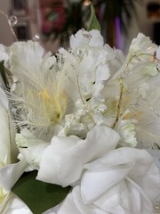 45” Long Wedding Bouquet Large Cascade Real Feel Artificial Flower Orchids Roses