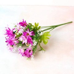 US 4pcs 18 Heads Artificial Daisy Flower Branch Home Wedding Party Decoration