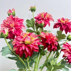 6 Pcs Artificial Dahlias,Silk Flowers with Stems,Winter Flowers Artificial fo…