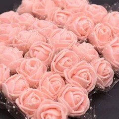 144pcs 2cm Mini Artificial Rose Flower Heads W/ Tulle Scrapbooking DIY Decor NEW
