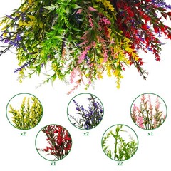 Artificial Flowers UV Resistant Plastic Fake Plants Garden Yard Porch Home Decor