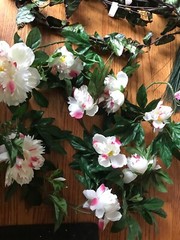 Silk Assortment Flowers Garland Arrangements Crafts Fruit Leaves Lot