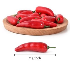 Hagao Fake Chili Pepper, Millet Pepper Simulation Lifelike Hot for Red