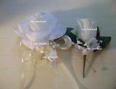 Purple~Navy~Red~Ivory~Maroon~White~Rose Pin Corsage~Pin Boutonniere~wedding~Prom