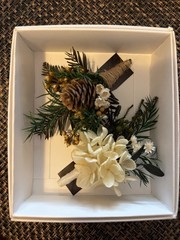“Real preserved floral boutonniere (long-lasting preserved flowers)
