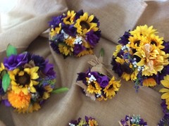 WEDDING FLOWERS sunflower bouquets bridal decorations add RECEPTION 7 bouquet