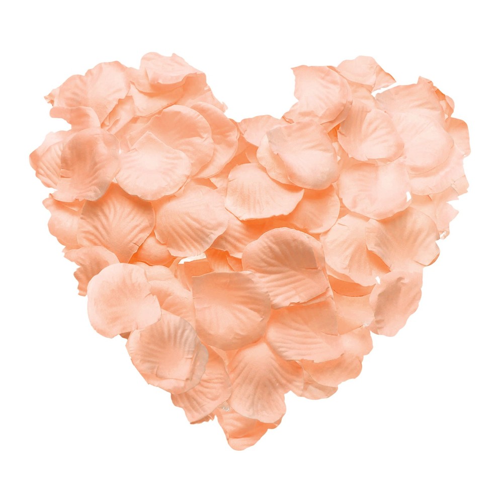 500pcs Artificial Rose Petals Fake Silk Flower Petals for Wedding Light Gold