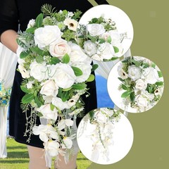 Wedding Bridal Bouquet Lightweight Bridal Hand Flower for Party Outdoor Home