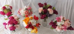 Custom Beautiful Hand Made Purple, Burgundy Pink Bridal Wedding Bouquet