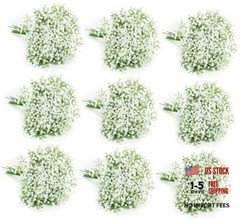 Pcs Baby Breath Artificial Flowers Bulk，White Artificial Flowers Artificial 120