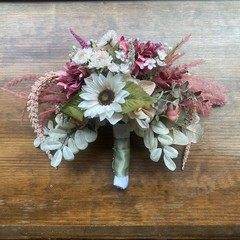 Beautiful Bridal Wedding Bouquet Budget Friendly Faux Florals White Pink Purple