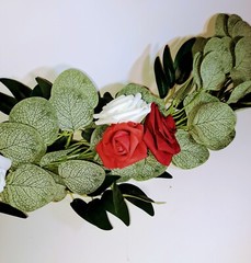 Wedding Arch Artificial Flowers Kit (Pack of 2)- Burgandy Blush White Roses