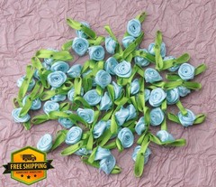 Ruwado Satin Roses Light Blue