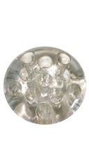 Vintage Flower Frog Clear Glass 11 Hole 3″ Round Diameter