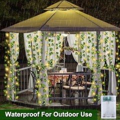 Fake Vines 12 Pack 84Ft Hanging Vines with 100 Lights Timer 12Pack 84Ft 120LED