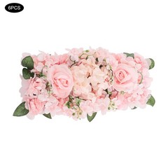 Artificial Flower Panels 6pcs Wall Backdrop Table Centerpiece For Wedding Party