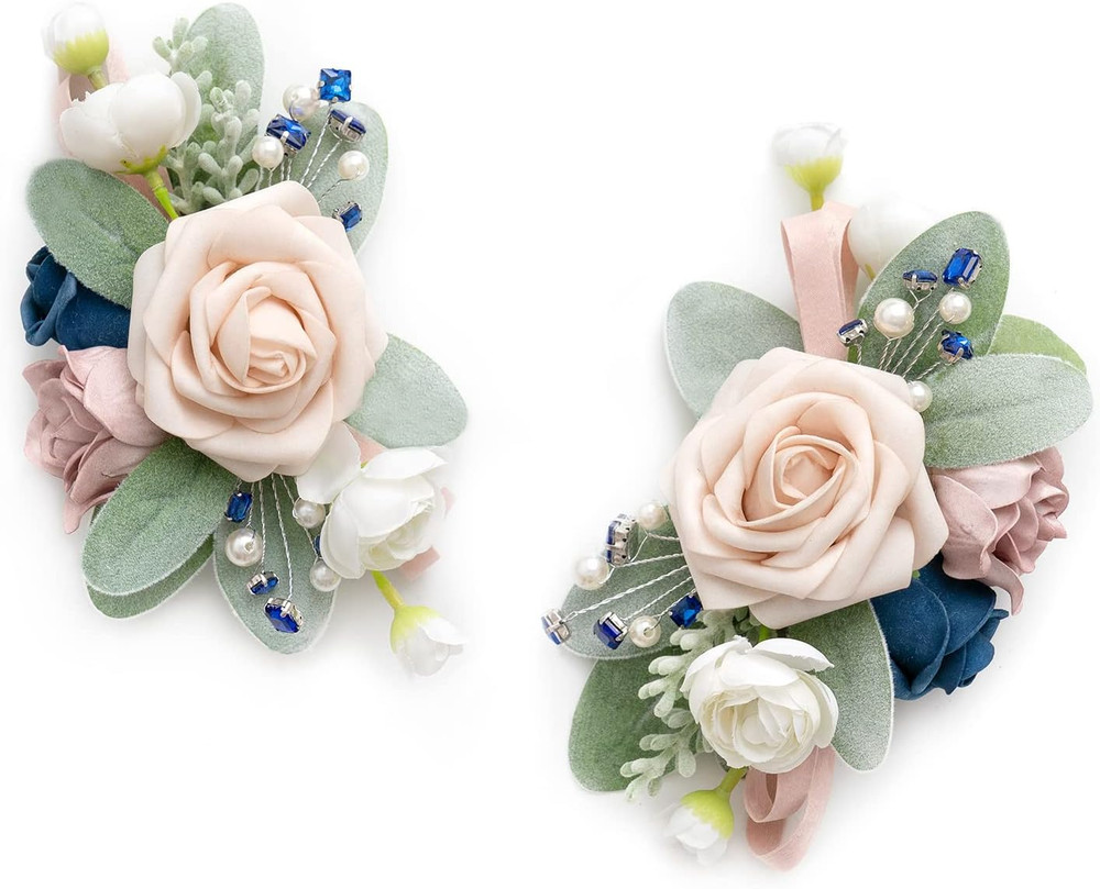 2Pcs Wedding Shoulder Corsage Artificial Flowers, Girl/Mother Homecoming/Prom Co