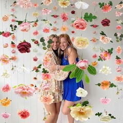 Suncalla 12 Pcs 70.8 ft Wildflower Garland Pre Strung Multi Color Blossom