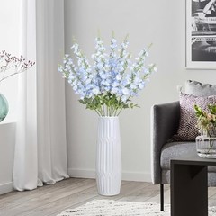 6PCS Gladiolus Artificial Flowers 38.2” Blue Morning Glory Light Blue