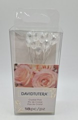 DAVID TUTERA™ CRYSTAL RHINESTONE FLOWER PICKS – 18 PIECES