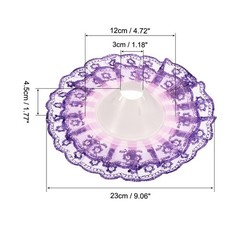 4Pcs Lace Bouquet Collar DIY Decoration Bridal Bouquet Holder for Wedding Purple