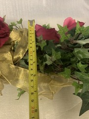 Vintage Artificial Rose Flower Burgundy Floral Garland Wedding Ceremony Backdrop
