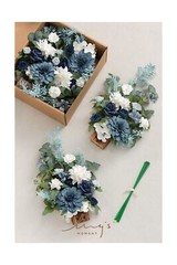 Ling’s Moment 17.5″ Tall Standing Artificial Flowers Arrangements 4 pcs Weddi…