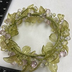 Vintage Floral Acrylic Candle Ring Pink Clear Spring Wreaths