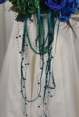 Peacock Blue Beautiful Faux Silk Wedding Bouquet