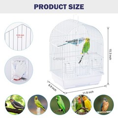 Capuca Small Bird Travel Cage – Lightweight Starter Kit for Parakeets, Lovebirds