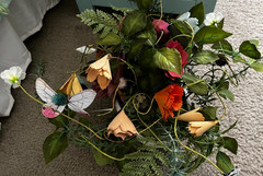 JOANN’S SPRING FLORAL ARRANGEMENT • PAPER BLOOMS & BUTTERFLY • MIXED‑MEDIA DECOR