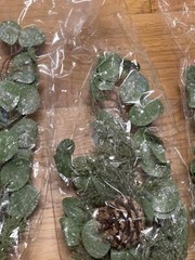Leaf Greenery with Pinecones. Five Packs. NEW