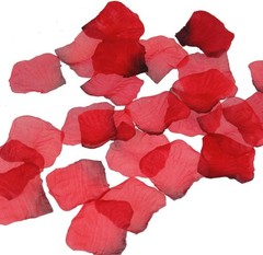 Pétalos de rosa artificiales, decoración floral romántica para bodas