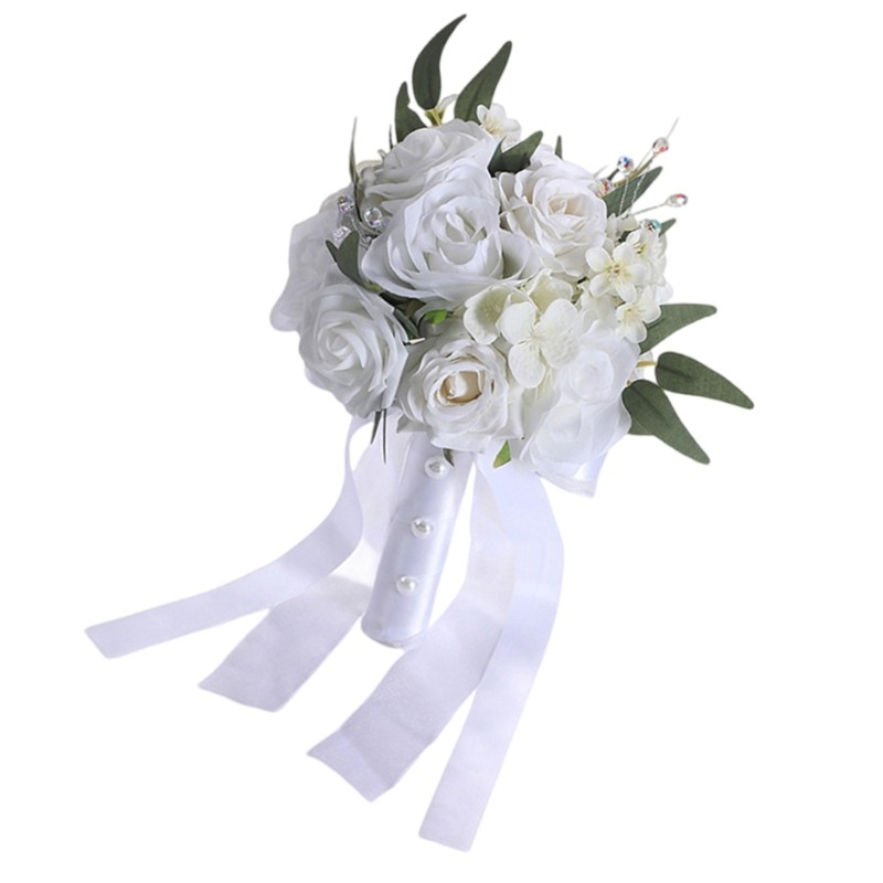 Elegant Silk Bridal Bouquet Wedding Party Decoration Ceremony Handheld Flower