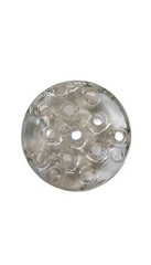 Vintage Flower Frog Clear Glass 11 Hole 3″ Round Diameter