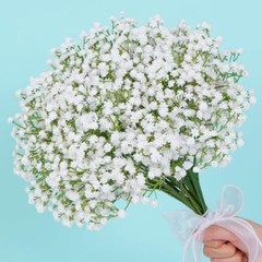 15Pcs Babys Breath Artificial Flowers, Baby Breath Flowers 15pcs White