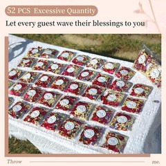 52 Pack Mix Biodegradable Confetti Dried Flower Petals Real Rose Petals
