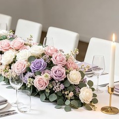 Aegero Artificial Flowerspcs Foam Fake Roses with Stems for DIY 25 Ivory
