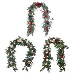 3-Style Artificial Floral Garland, for Wedding Decoration, Artificial Flower
