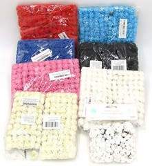 New Lot of 950 Assorted Foam Roses & 144 Ribbon Roses