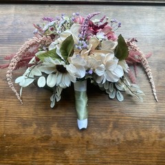 Beautiful Bridal Wedding Bouquet Budget Friendly Faux Florals White Pink Purple